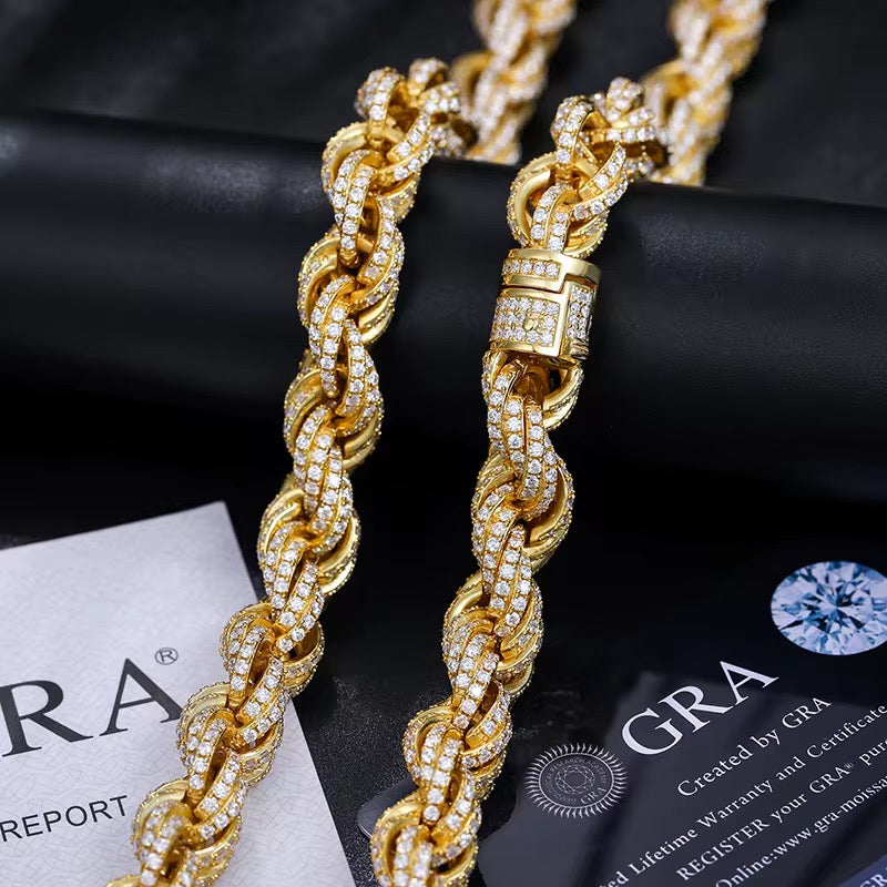 Moissanite Rope Chain Necklace