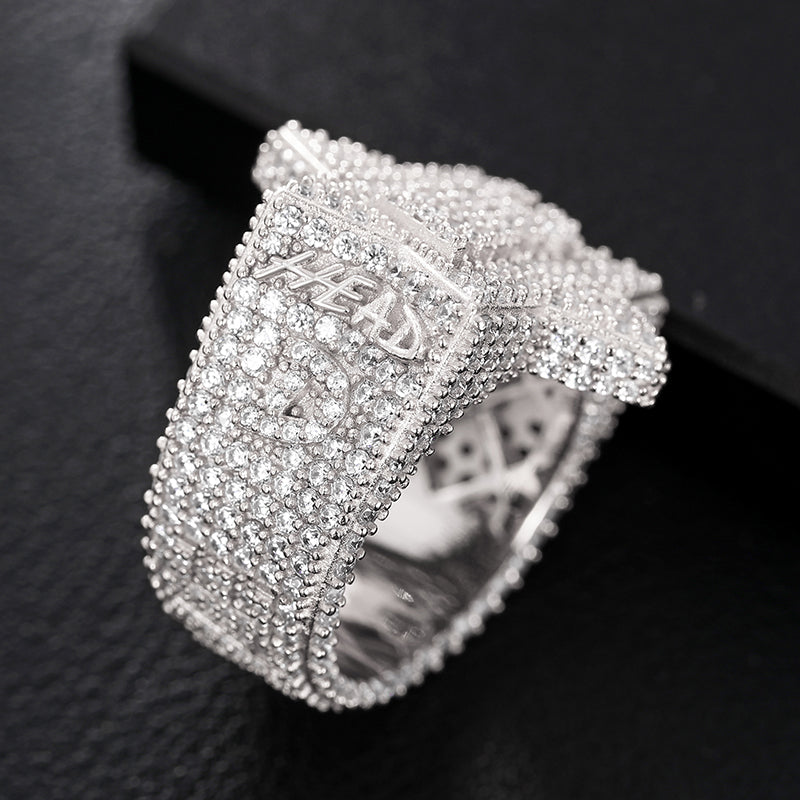 Moissanite Diamond Iced Out King Star Ring For Men