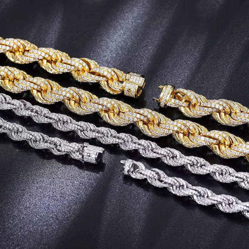 Moissanite Rope Chain Necklace