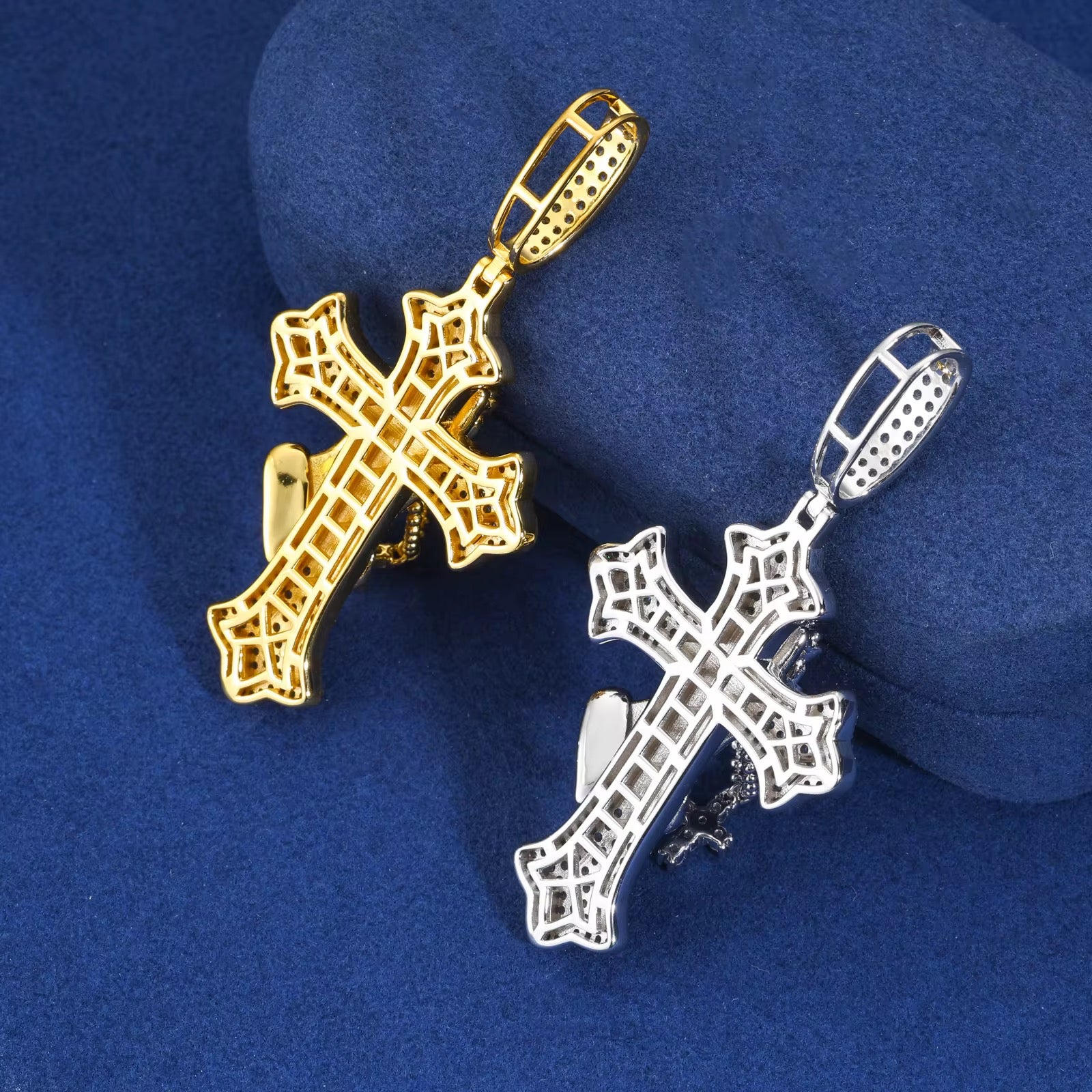 Moissanite Cross Prayer Pendant