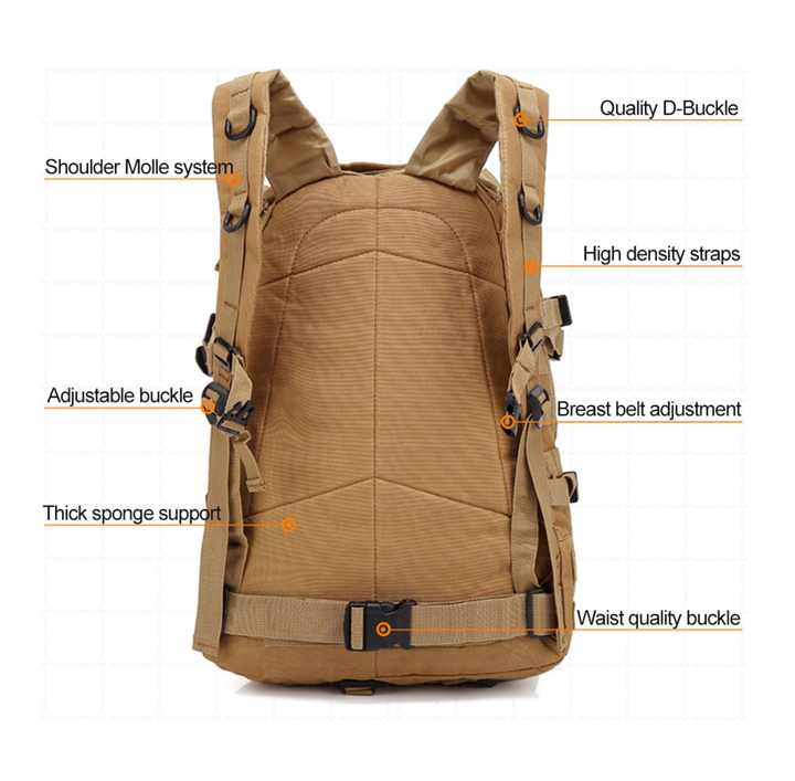 Custom Fitness Outdoor Travel 1000 Denier Nylon Tactical Rucksack