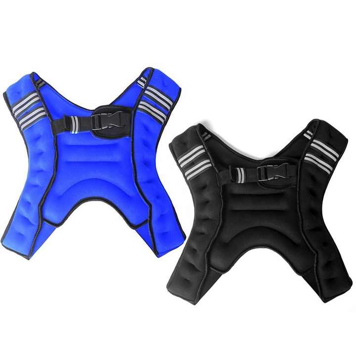 Weight Vests, Neoprene Exercise Weight Vest Strength Training Jacket with Adjustable Buckle and Reflective Stripe for Cardio Run