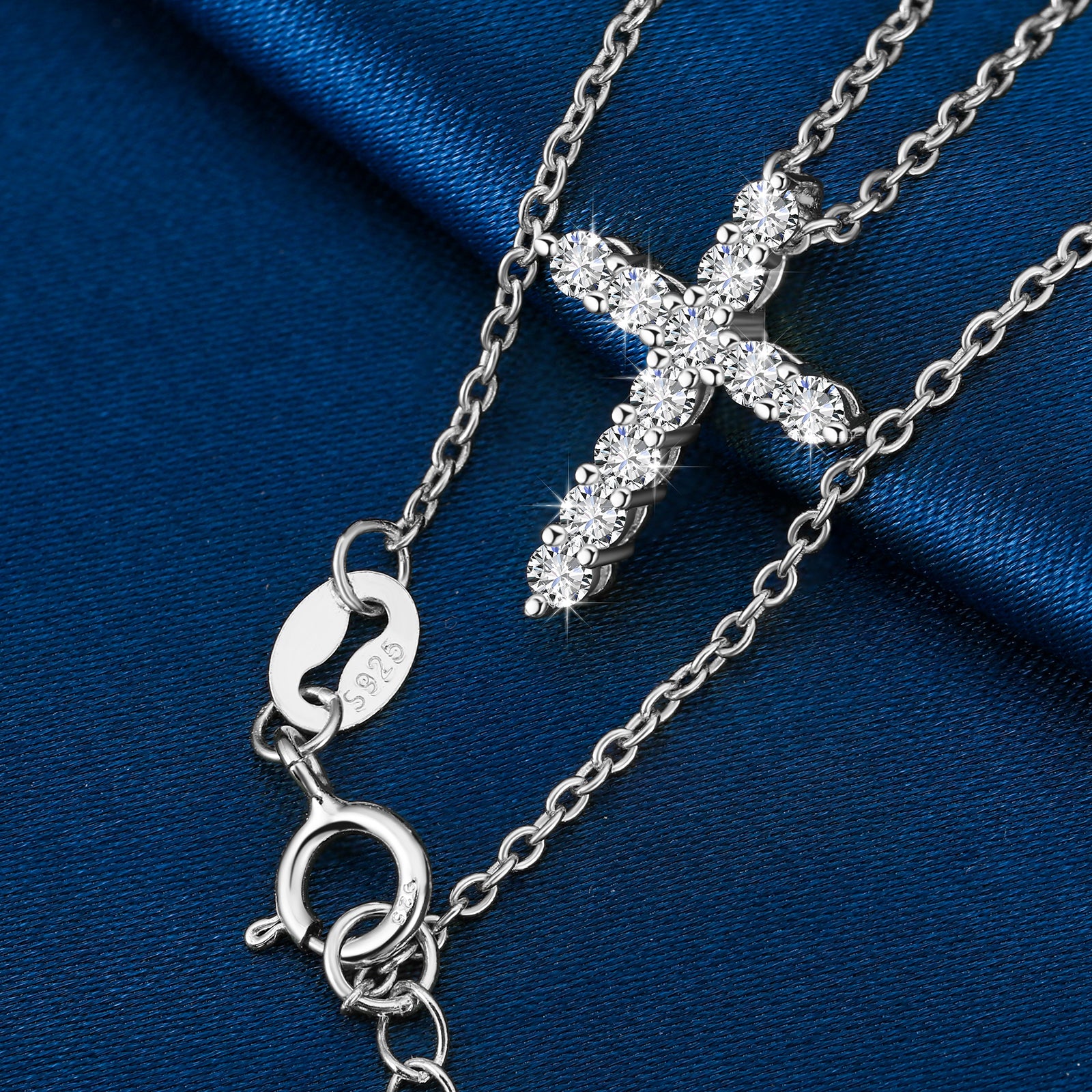 Moissanite Diamond Cross Tennis Pendant For Necklace Jewelry