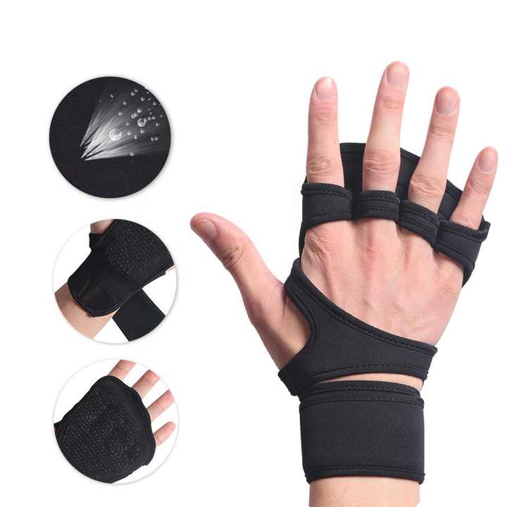Half Finger Weightlifting Gym Wrist Support Gloves